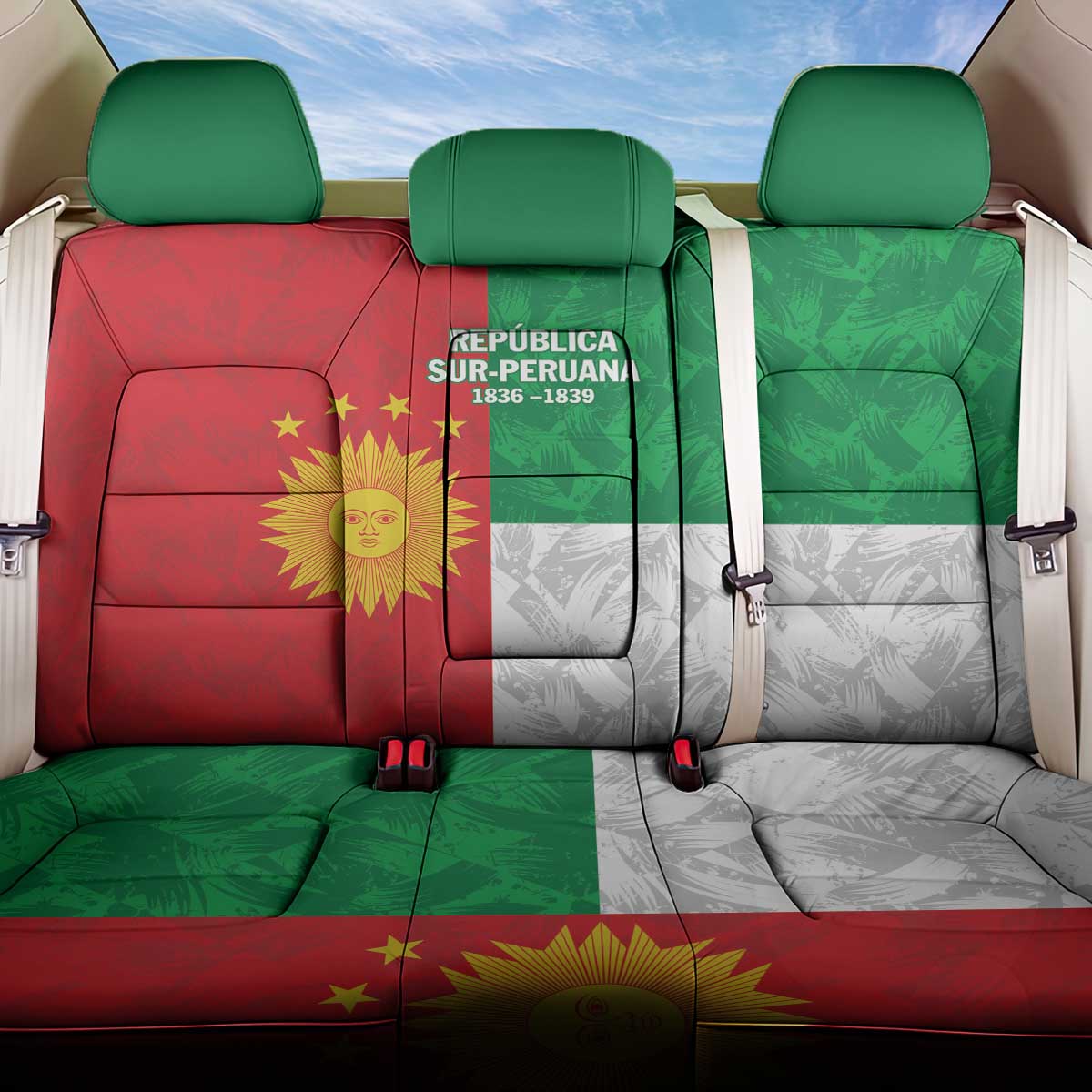 Republic of South Peru Back Car Seat Cover Version 1836 - 1839