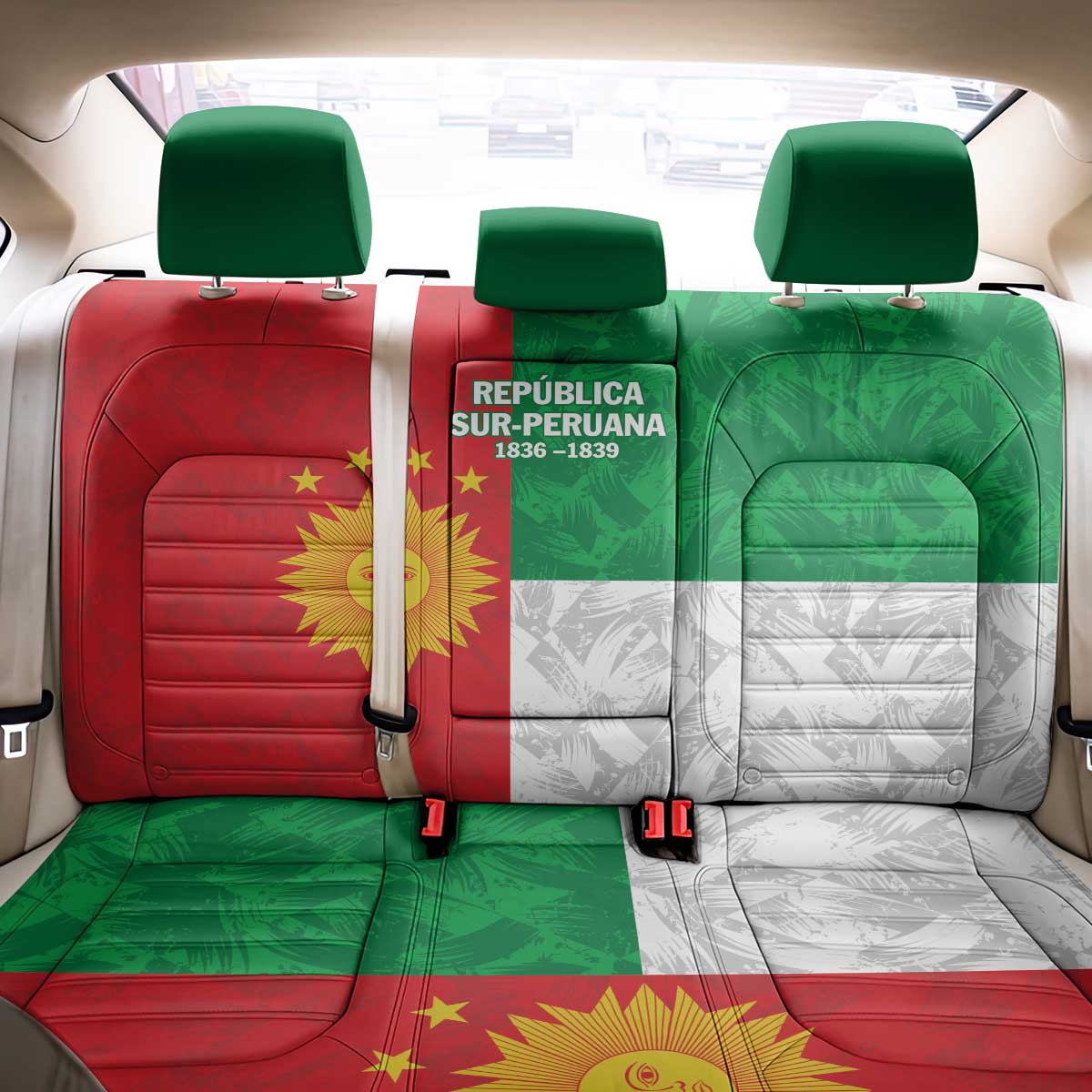 Republic of South Peru Back Car Seat Cover Version 1836 - 1839 LT9