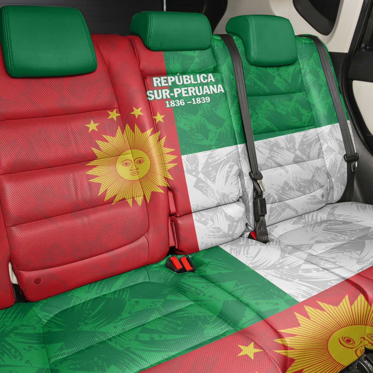 Republic of South Peru Back Car Seat Cover Version 1836 - 1839