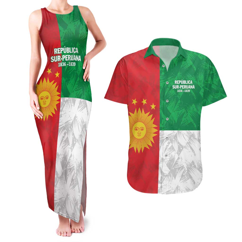Republic of South Peru Couples Matching Tank Maxi Dress and Hawaiian Shirt Version 1836 - 1839
