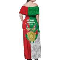 Republic of South Peru Family Matching Off Shoulder Maxi Dress and Hawaiian Shirt Version 1836 - 1839