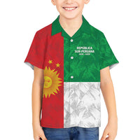 Republic of South Peru Family Matching Short Sleeve Bodycon Dress and Hawaiian Shirt Version 1836 - 1839