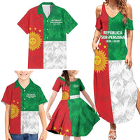 Republic of South Peru Family Matching Summer Maxi Dress and Hawaiian Shirt Version 1836 - 1839