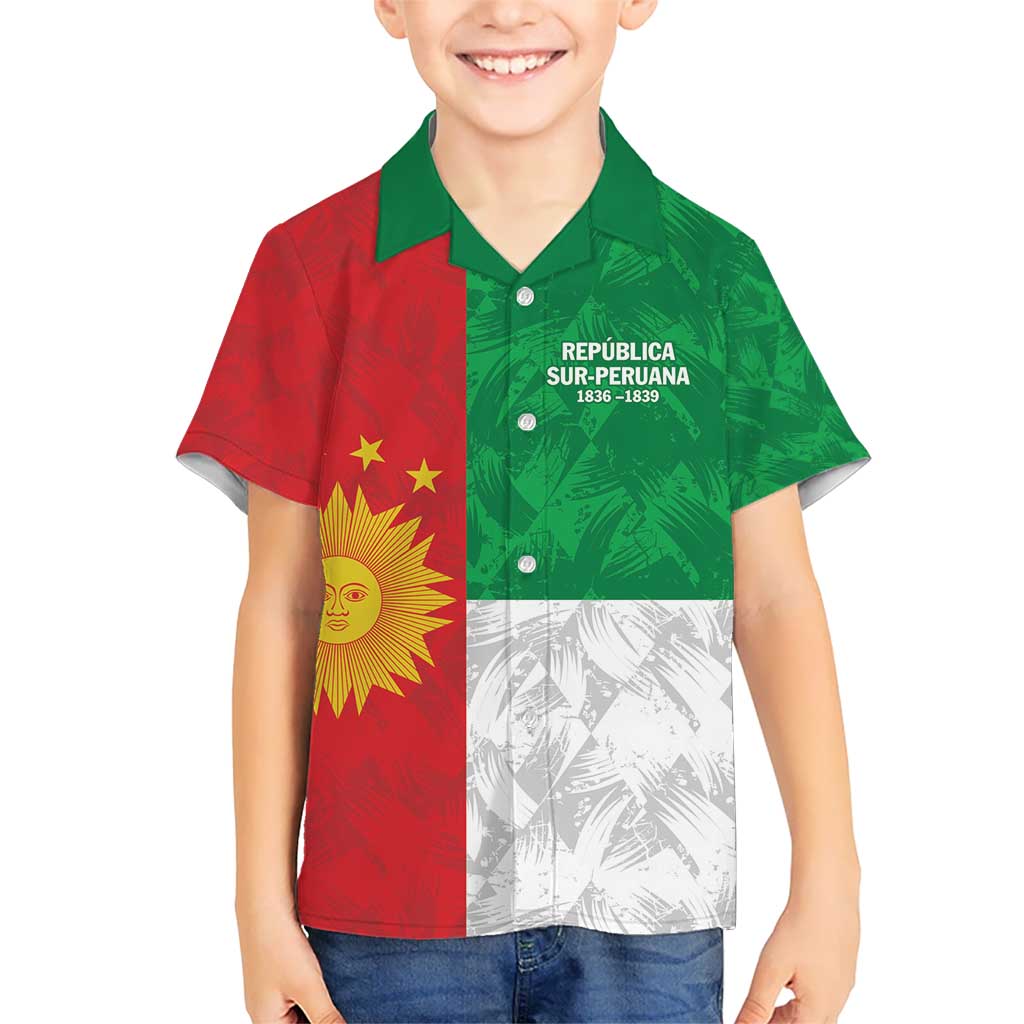 Republic of South Peru Kid Hawaiian Shirt Version 1836 - 1839