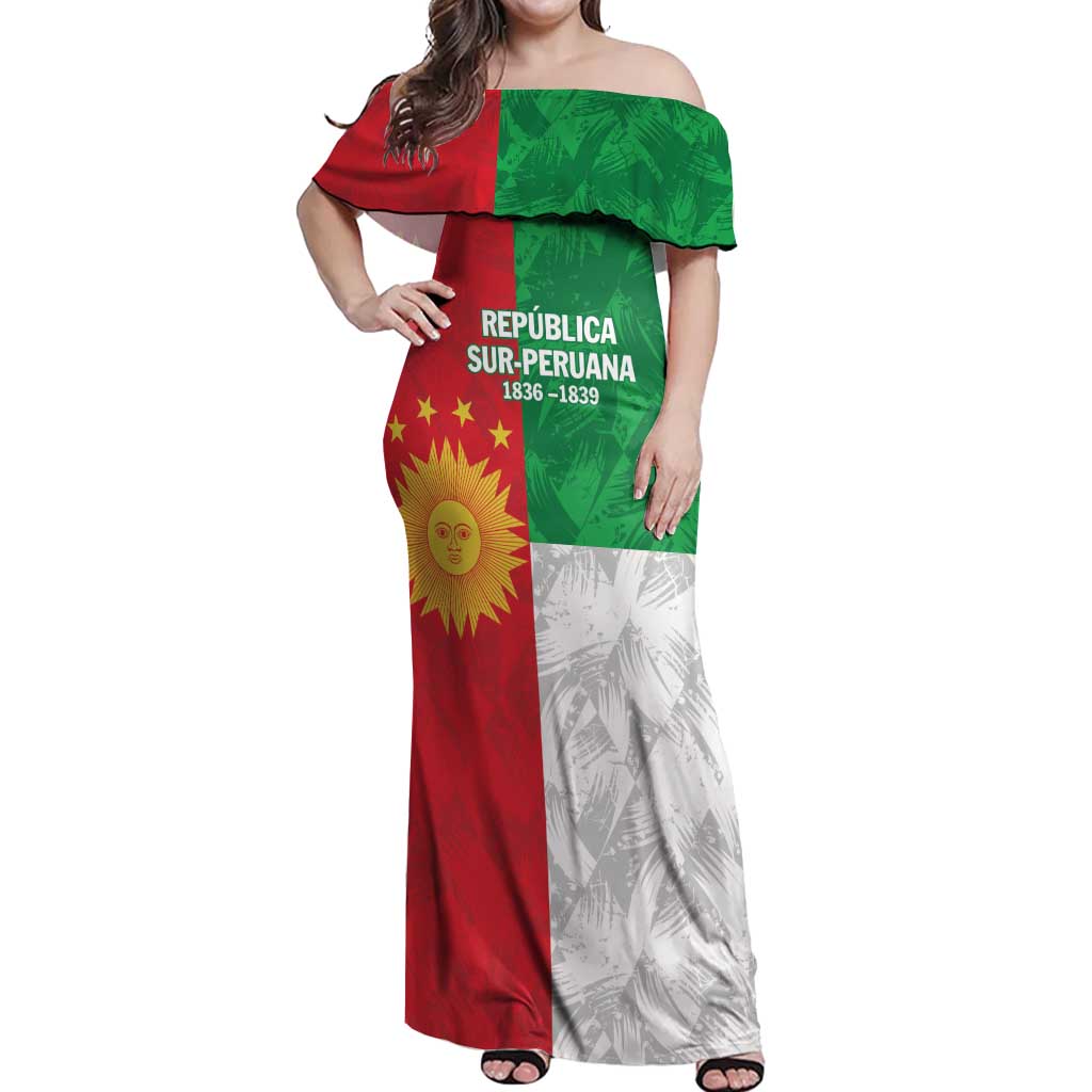Republic of South Peru Off Shoulder Maxi Dress Version 1836 - 1839