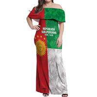 Republic of South Peru Off Shoulder Maxi Dress Version 1836 - 1839