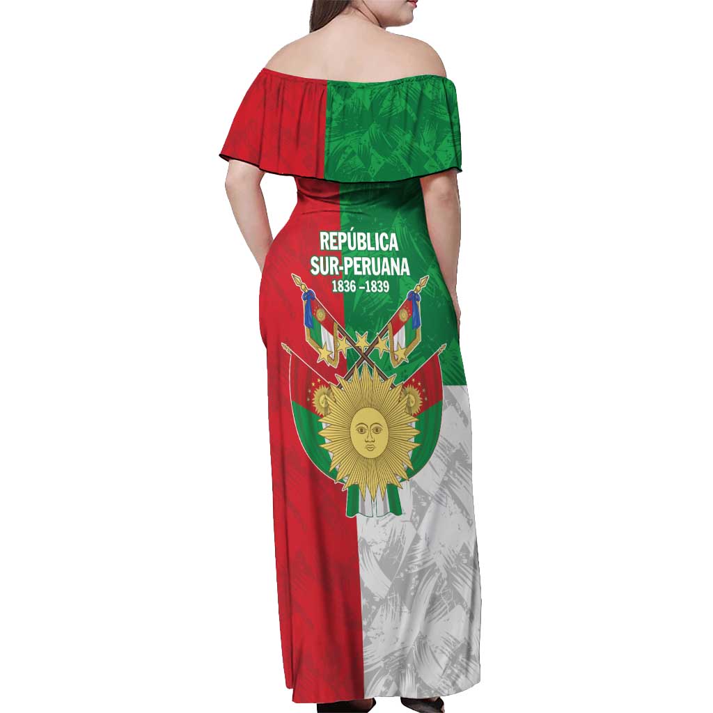 Republic of South Peru Off Shoulder Maxi Dress Version 1836 - 1839
