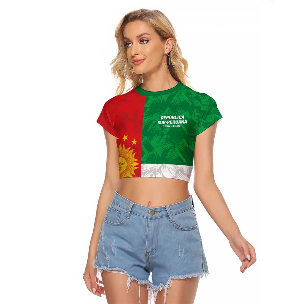 Republic of South Peru Raglan Cropped T Shirt Version 1836 - 1839