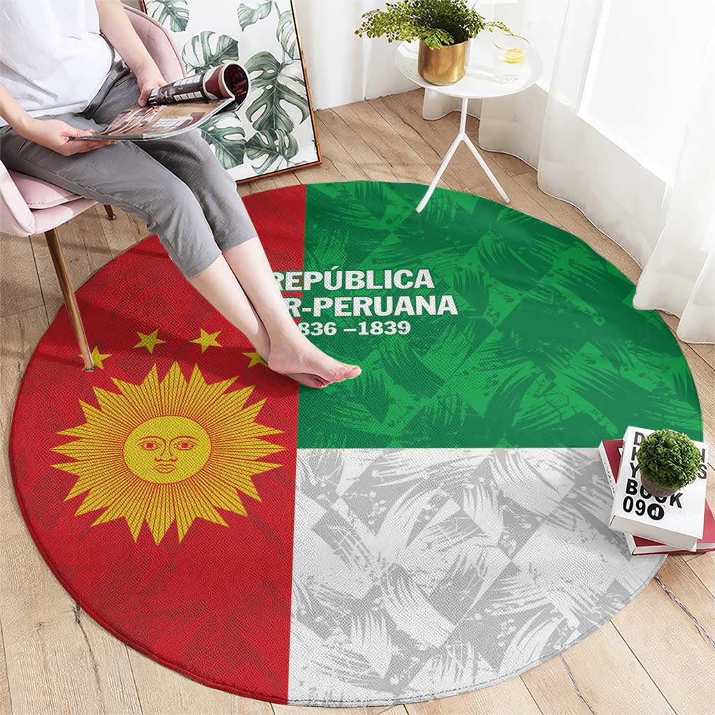 Republic of South Peru Round Carpet Version 1836 - 1839