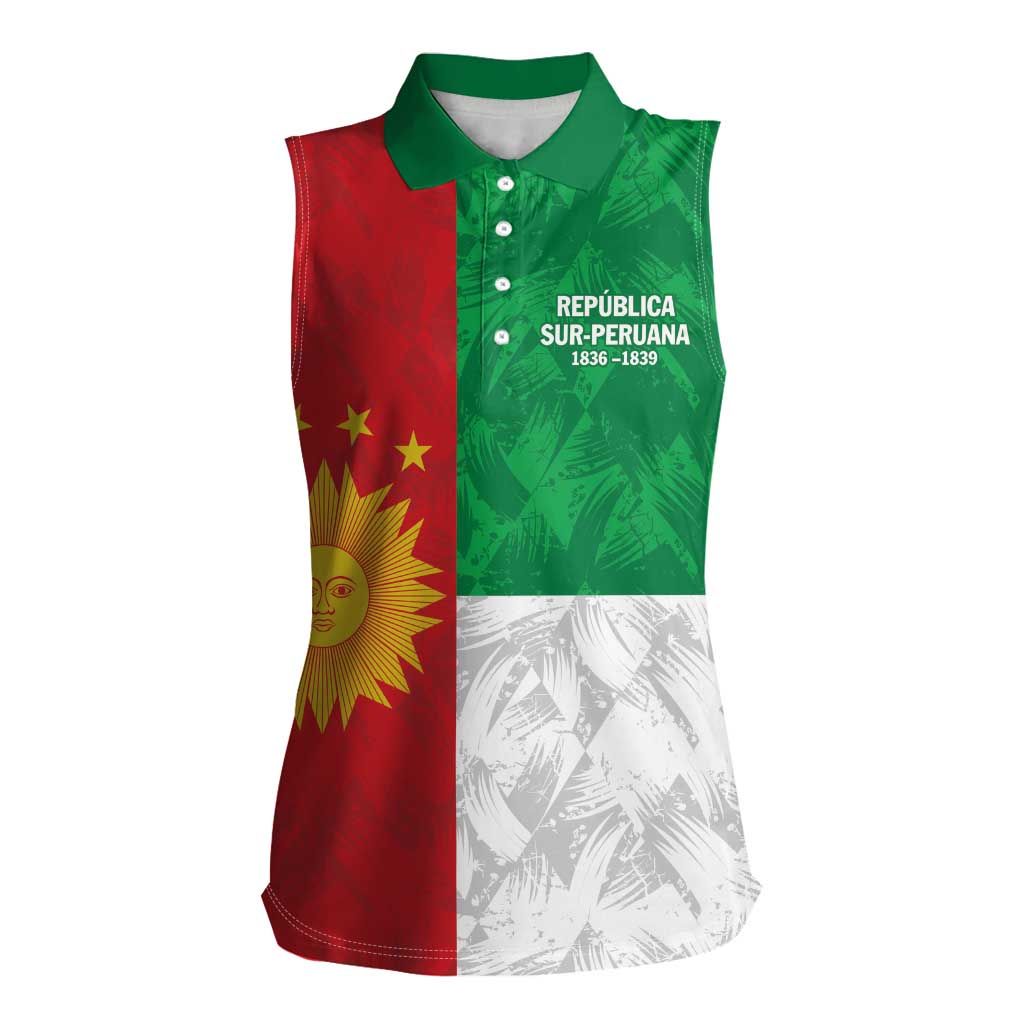 Republic of South Peru Women Sleeveless Polo Shirt Version 1836 - 1839