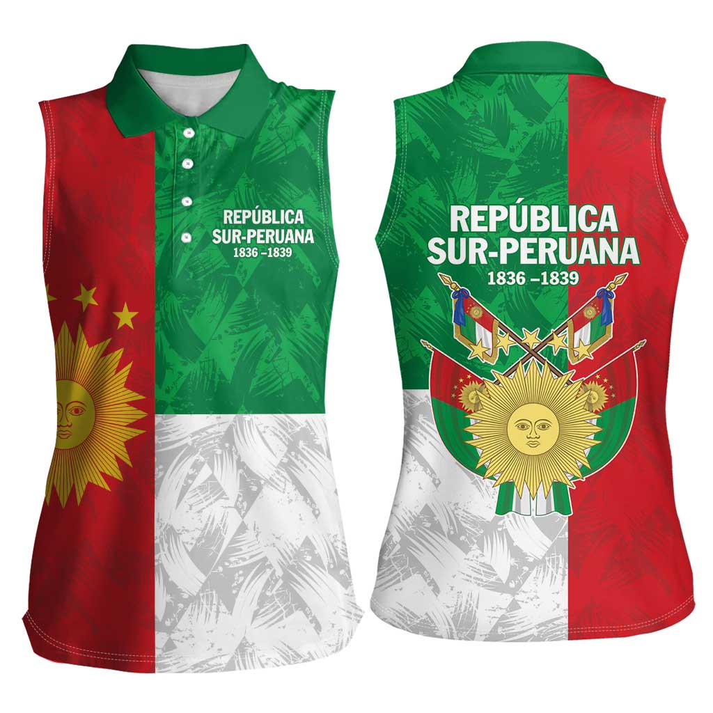Republic of South Peru Women Sleeveless Polo Shirt Version 1836 - 1839