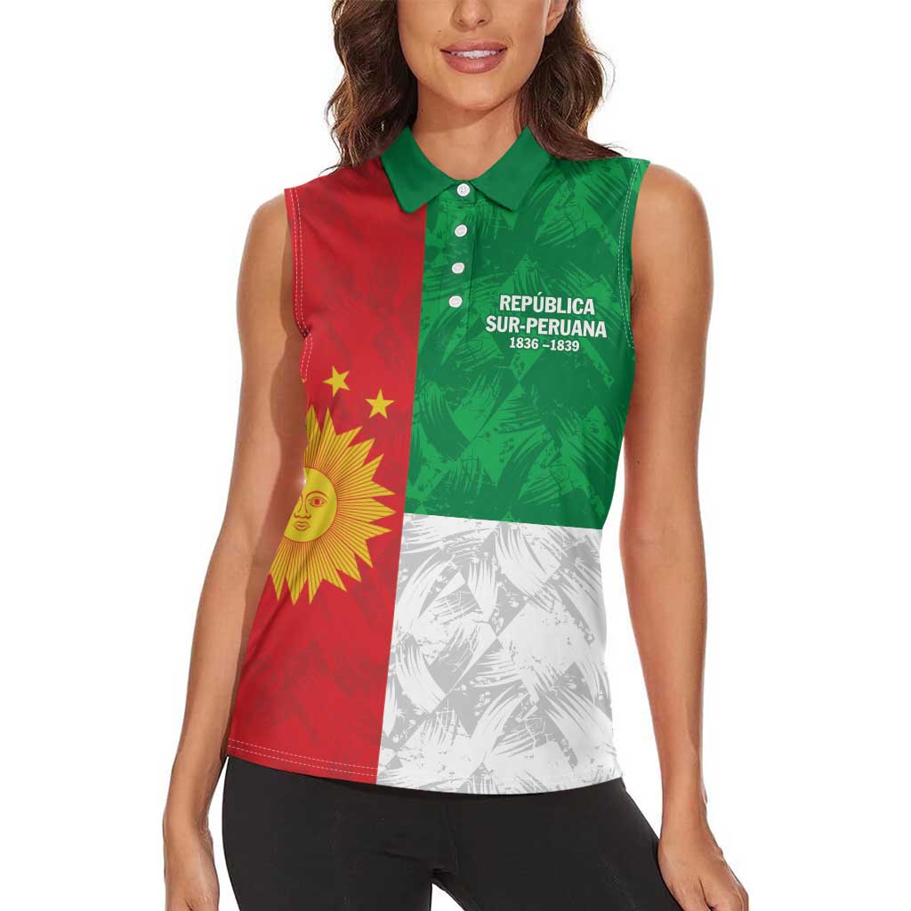 Republic of South Peru Women Sleeveless Polo Shirt Version 1836 - 1839