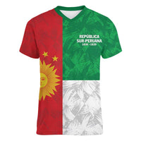 Republic of South Peru Women V-Neck T-Shirt Version 1836 - 1839