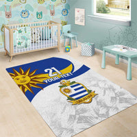 Uruguay Football Custom Area Rug La Celeste Sol de Mayo Motif LT9