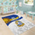Uruguay Football Custom Area Rug La Celeste Sol de Mayo Motif LT9