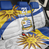 Uruguay Football Custom Back Car Seat Cover La Celeste Sol de Mayo Motif