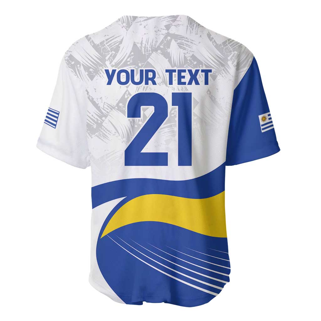 Uruguay Football Custom Baseball Jersey La Celeste Sol de Mayo Motif