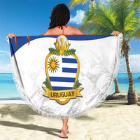 Uruguay Football Custom Beach Blanket La Celeste Sol de Mayo Motif