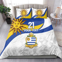 Uruguay Football Custom Bedding Set La Celeste Sol de Mayo Motif