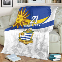 Uruguay Football Custom Blanket La Celeste Sol de Mayo Motif