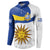 Uruguay Football Custom Button Sweatshirt La Celeste Sol de Mayo Motif