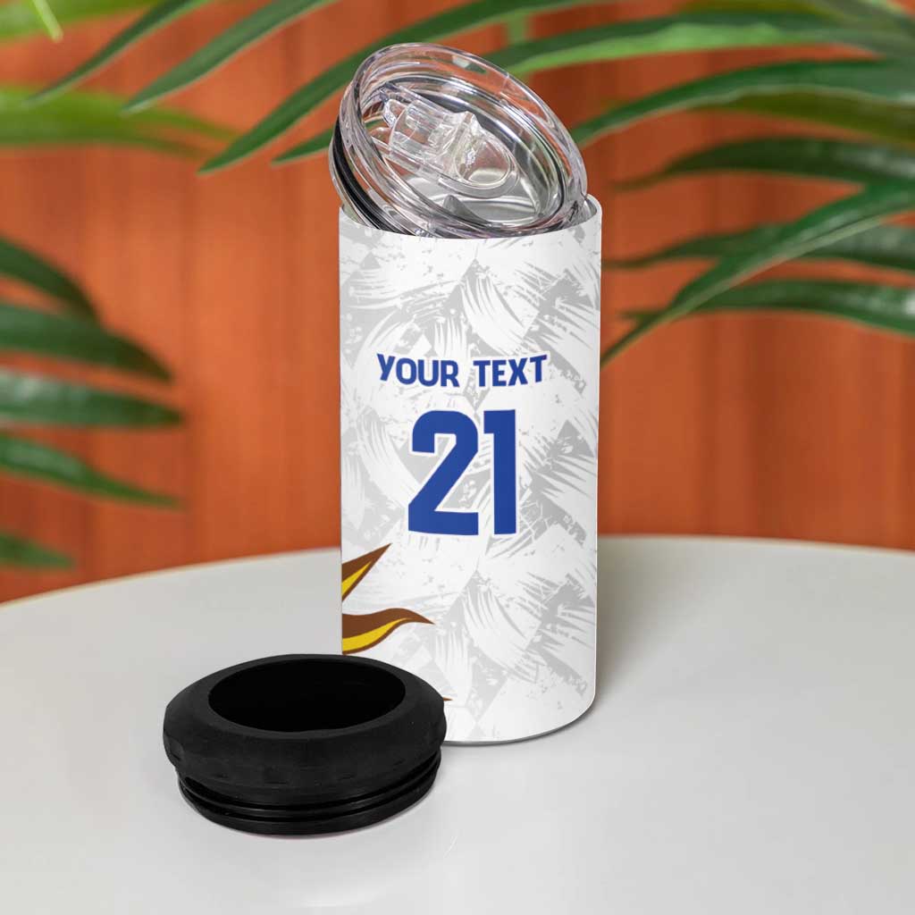 Uruguay Football Custom 4 in 1 Can Cooler Tumbler La Celeste Sol de Mayo Motif