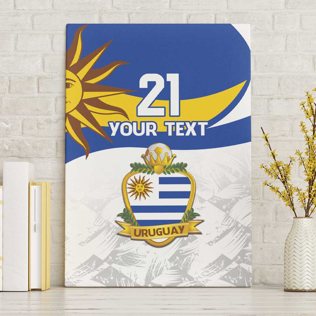 Uruguay Football Custom Canvas Wall Art La Celeste Sol de Mayo Motif