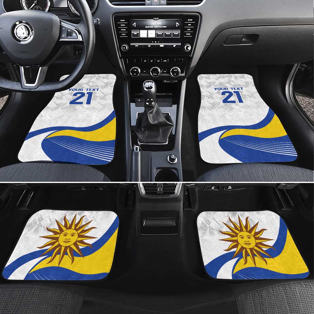 Uruguay Football Custom Car Mats La Celeste Sol de Mayo Motif