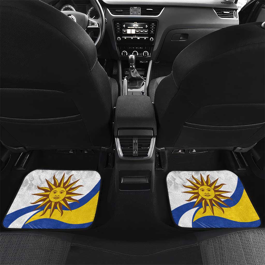 Uruguay Football Custom Car Mats La Celeste Sol de Mayo Motif LT9