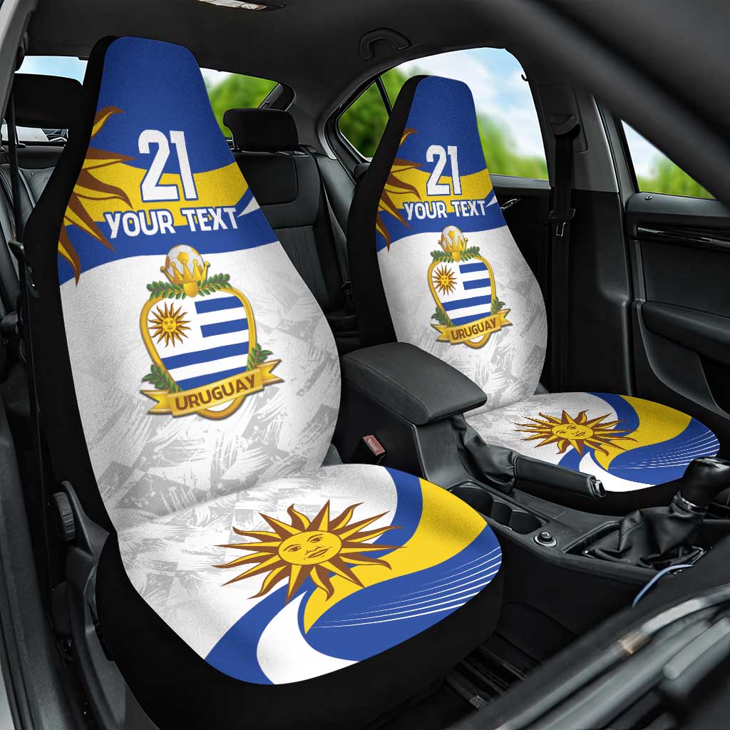 Uruguay Football Custom Car Seat Cover La Celeste Sol de Mayo Motif LT9