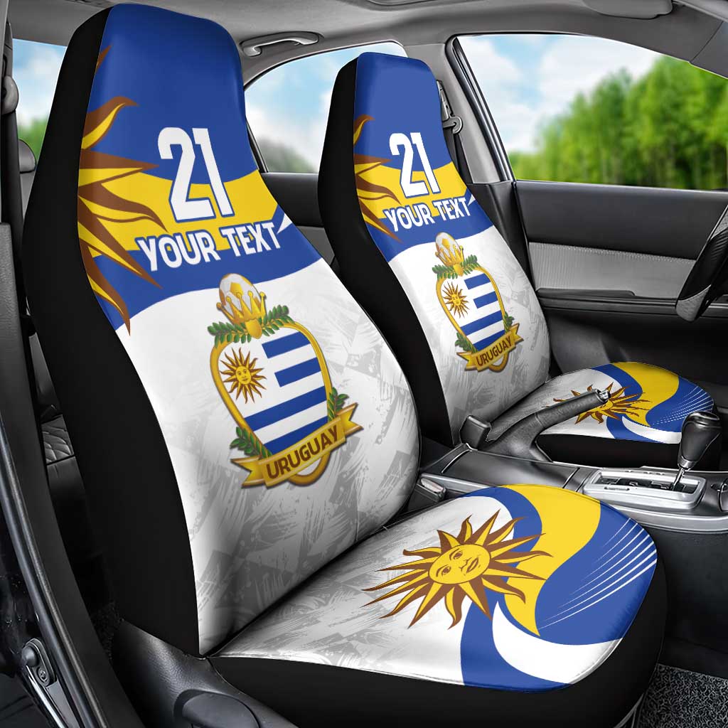 Uruguay Football Custom Car Seat Cover La Celeste Sol de Mayo Motif