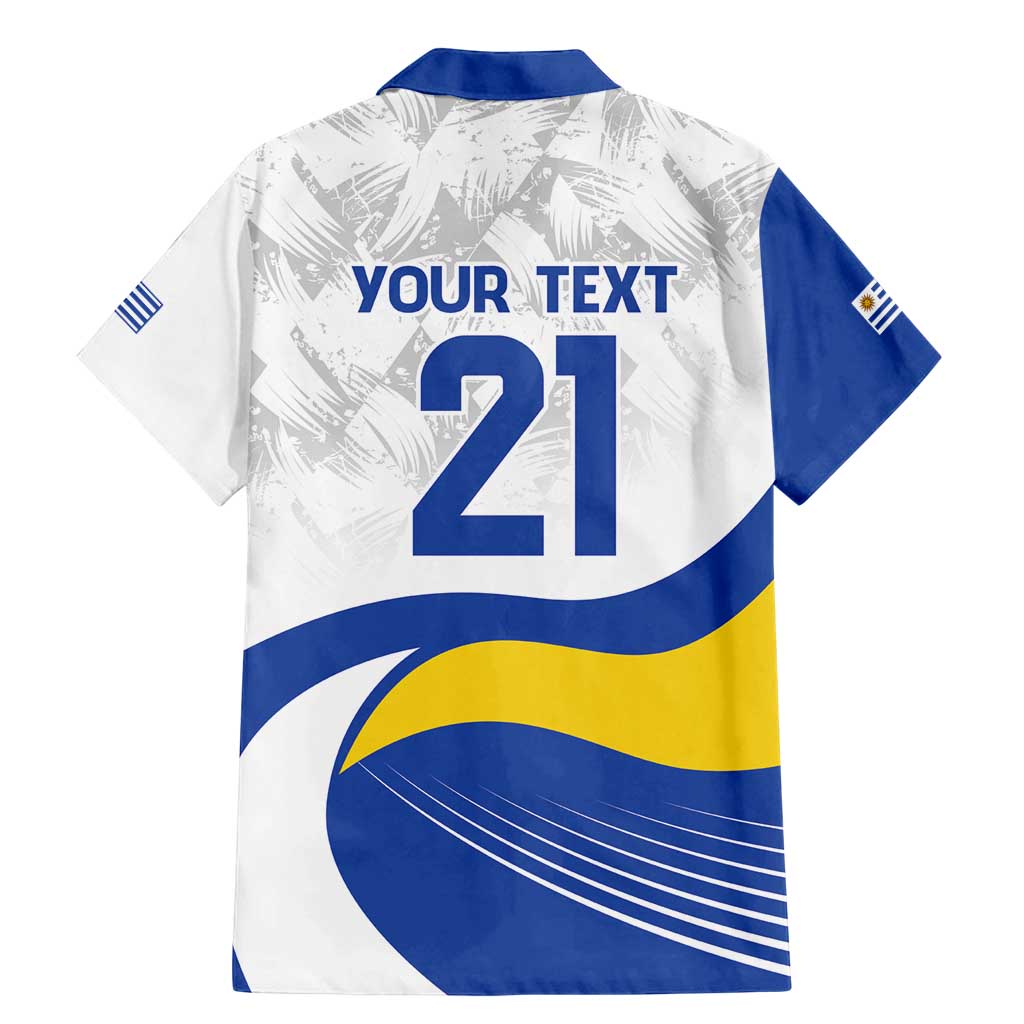 Uruguay Football Custom Family Matching Mermaid Dress and Hawaiian Shirt La Celeste Sol de Mayo Motif