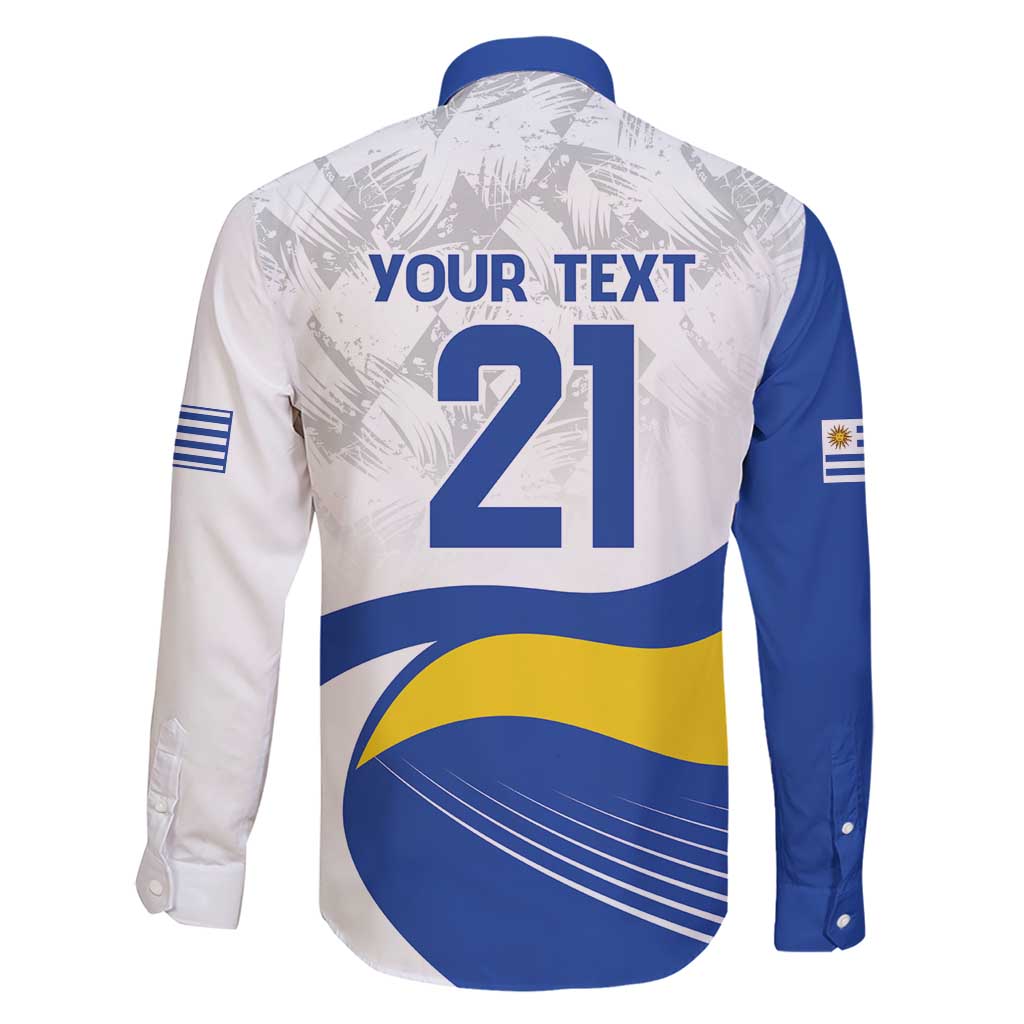 Uruguay Football Custom Family Matching Short Sleeve Bodycon Dress and Hawaiian Shirt La Celeste Sol de Mayo Motif