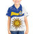 Uruguay Football Custom Family Matching Summer Maxi Dress and Hawaiian Shirt La Celeste Sol de Mayo Motif