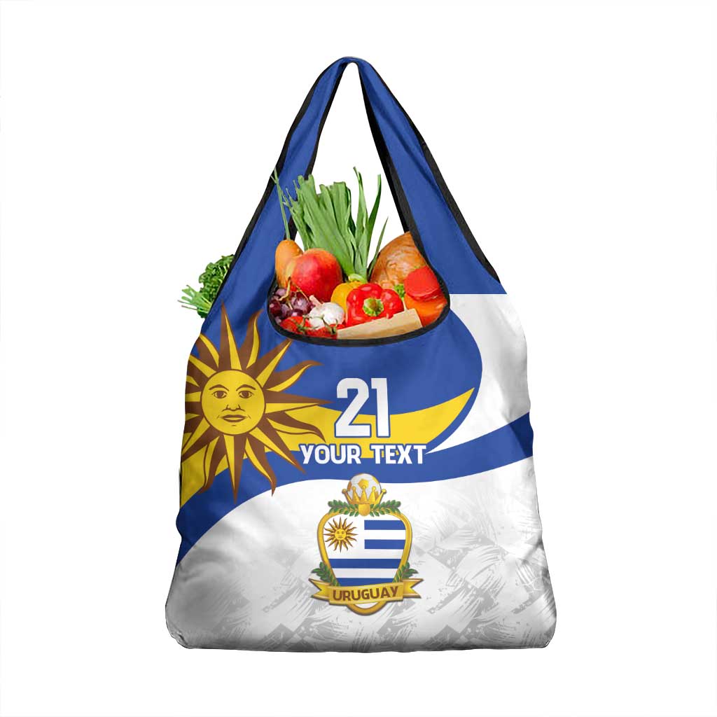 Uruguay Football Custom Grocery Bag La Celeste Sol de Mayo Motif LT9