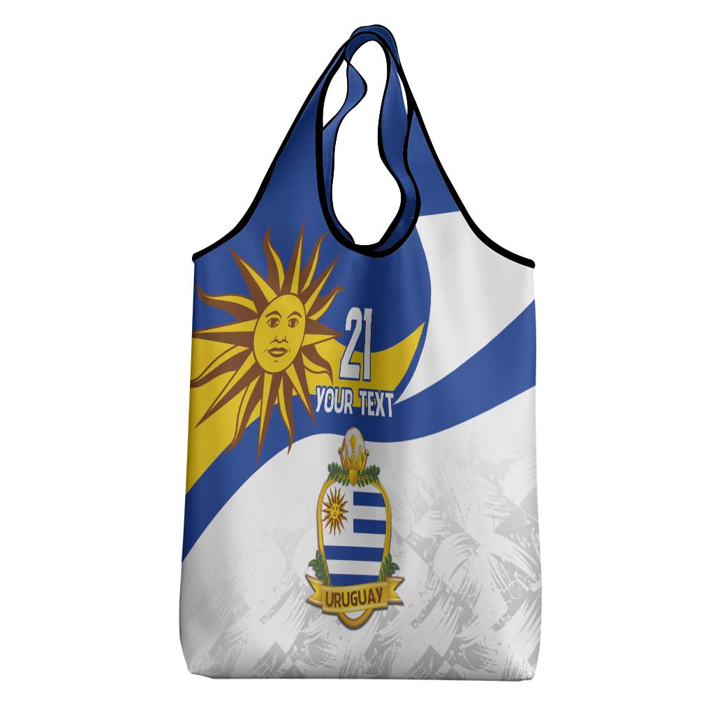 Uruguay Football Custom Grocery Bag La Celeste Sol de Mayo Motif LT9