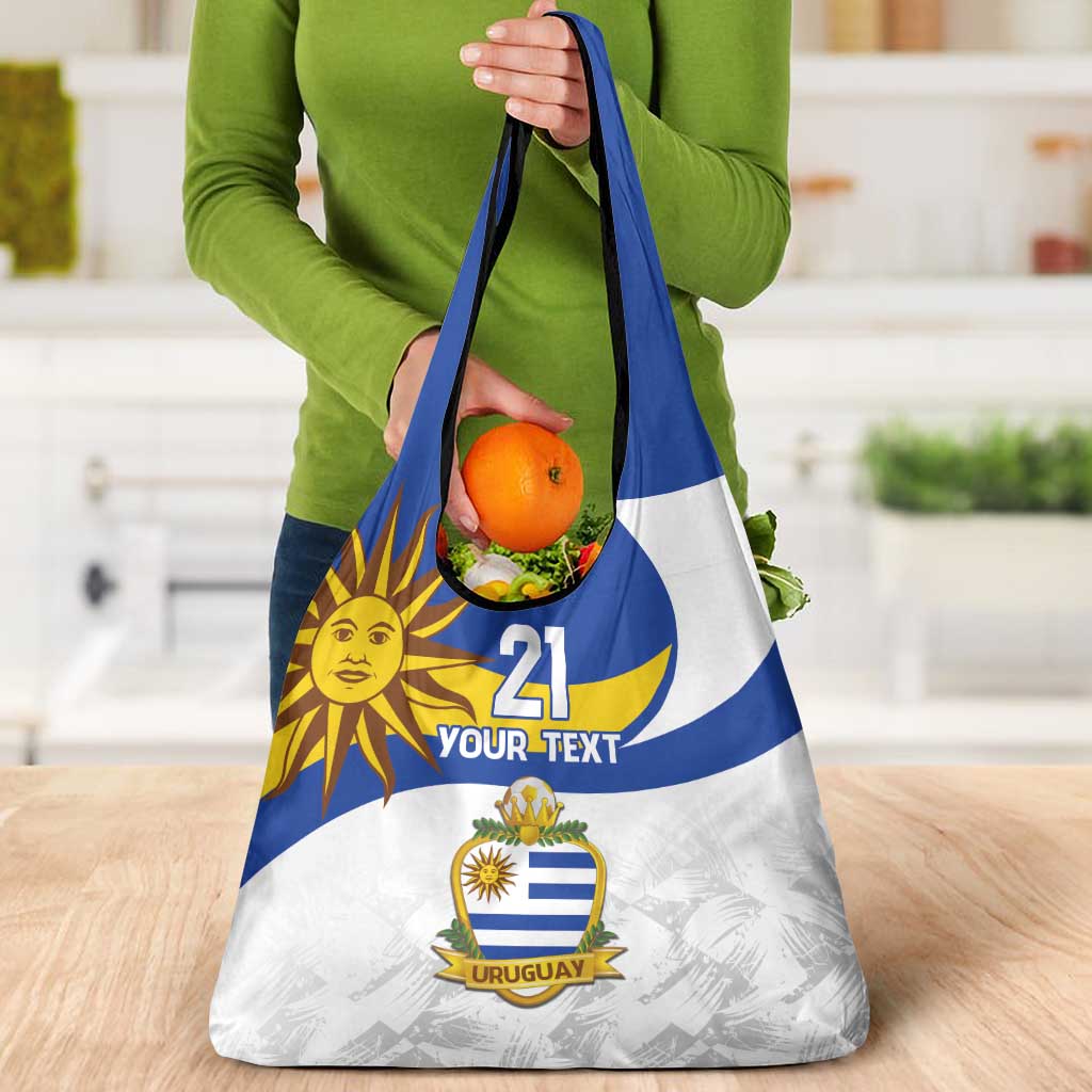 Uruguay Football Custom Grocery Bag La Celeste Sol de Mayo Motif