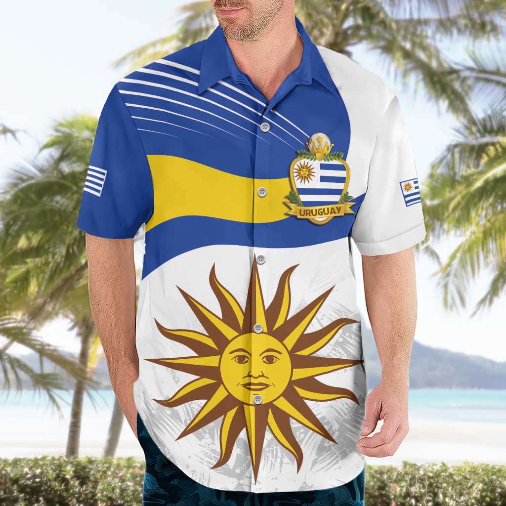 Uruguay Football Custom Hawaiian Shirt La Celeste Sol de Mayo Motif