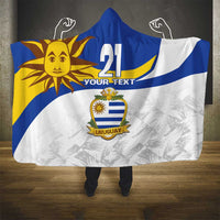 Uruguay Football Custom Hooded Blanket La Celeste Sol de Mayo Motif LT9