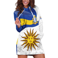 Uruguay Football Custom Hoodie Dress La Celeste Sol de Mayo Motif
