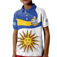 Uruguay Football Custom Kid Polo Shirt La Celeste Sol de Mayo Motif