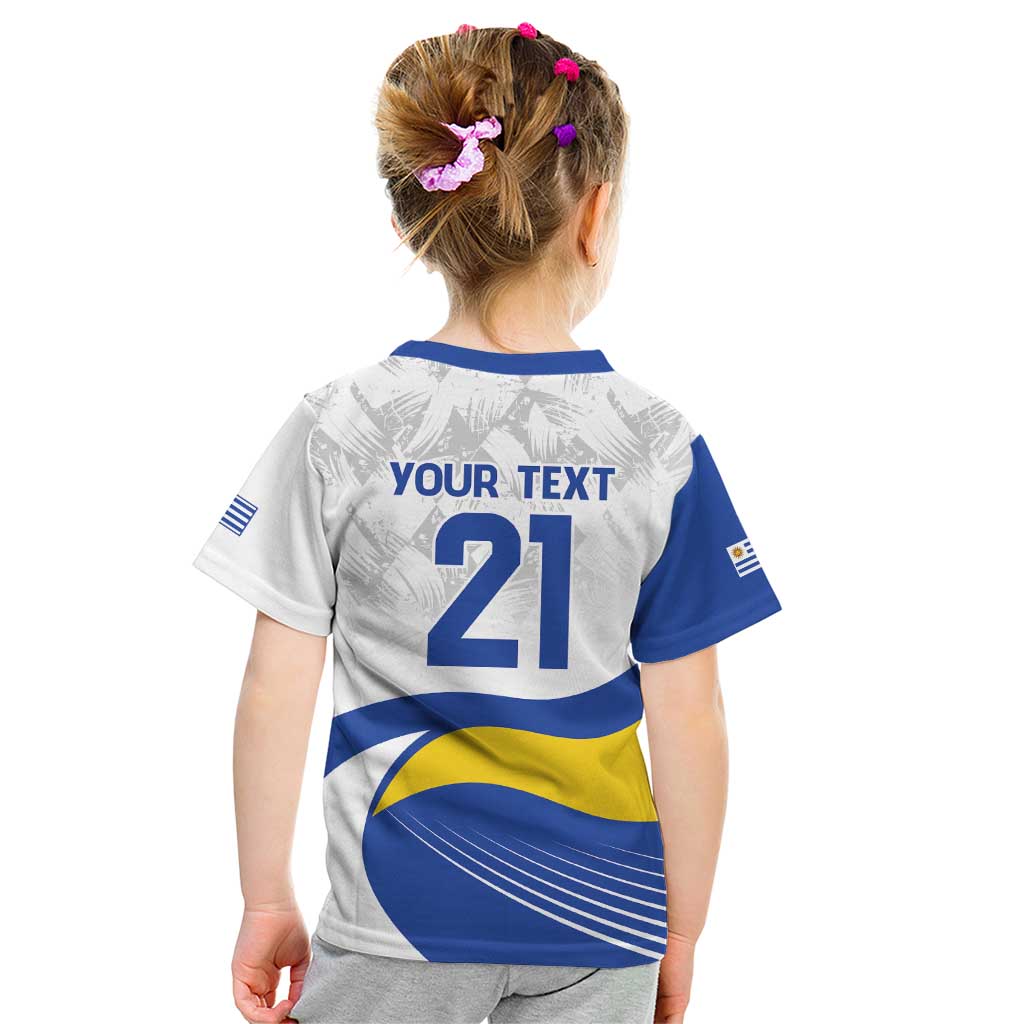 Uruguay Football Custom Kid T Shirt La Celeste Sol de Mayo Motif