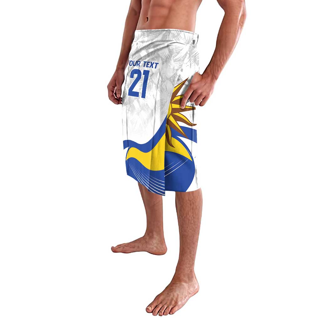 Uruguay Football Custom Lavalava La Celeste Sol de Mayo Motif