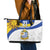 Uruguay Football Custom Leather Tote Bag La Celeste Sol de Mayo Motif