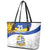 Uruguay Football Custom Leather Tote Bag La Celeste Sol de Mayo Motif