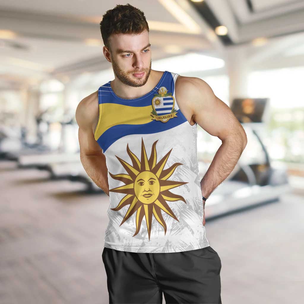 Uruguay Football Custom Men Tank Top La Celeste Sol de Mayo Motif