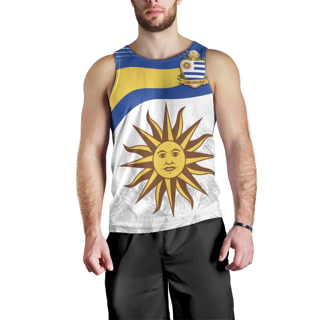 Uruguay Football Custom Men Tank Top La Celeste Sol de Mayo Motif