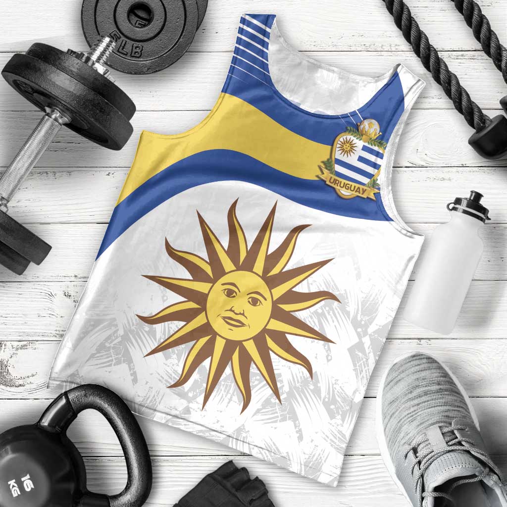 Uruguay Football Custom Men Tank Top La Celeste Sol de Mayo Motif