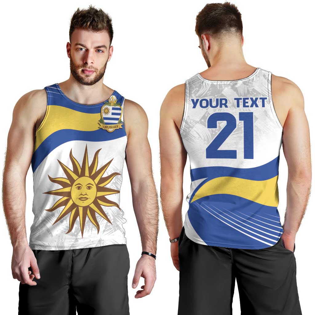 Uruguay Football Custom Men Tank Top La Celeste Sol de Mayo Motif