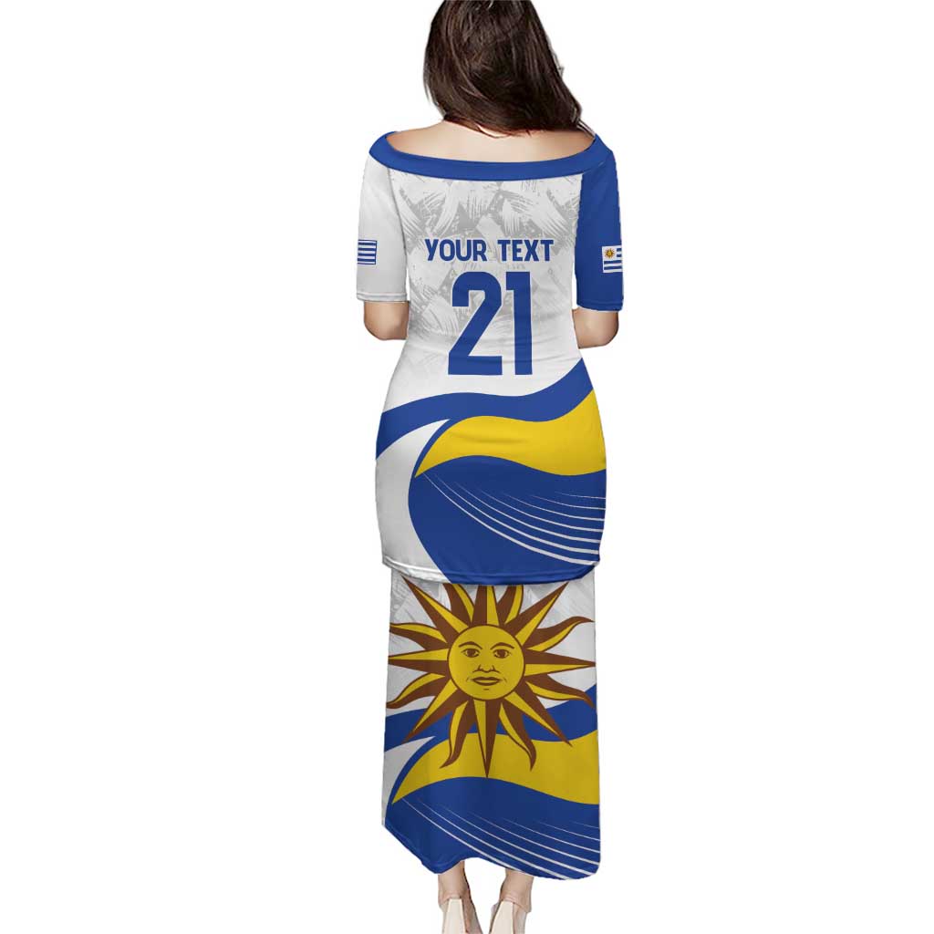 Uruguay Football Custom Puletasi La Celeste Sol de Mayo Motif
